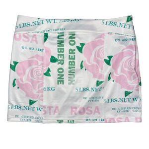 Princess Polly Ilina Mid Rise Mini Skirt Eco Rose White Pink Size 4 Summer